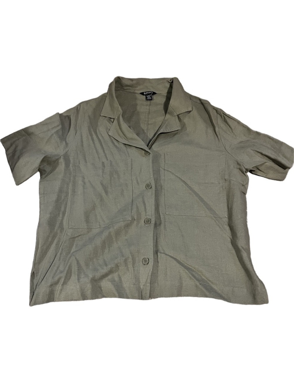 Linen boxy blouse